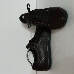 Men's Prada Shoes Casual Sneaker sz 11.5 Chocolate Brown with Black accents.